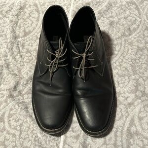 Steve Madden Harken Black Leather Men’s Boots- Size 12